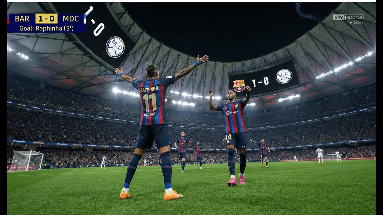 ¡Nunca viste el CAMP NOU así! RENDER ULTRA-REALISTA con la CUBIERTA y PANTALLAS