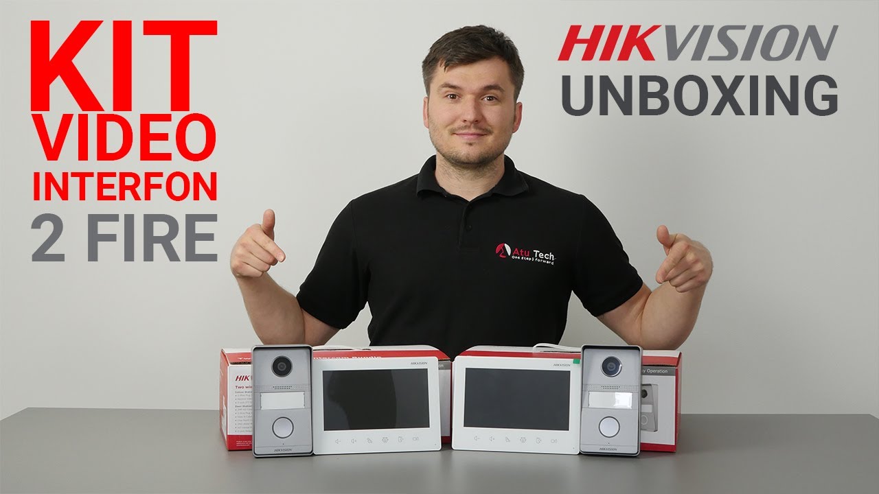 VIDEOINTERFON HIKVISION 2 FIRE ANALOGIC APLICAT/INCASTRAT CU CAMERA 2 MP IR DS-KIS101-P/S -UNBOXING