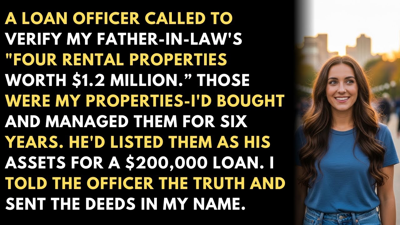 A LOAN OFFICER CALLED TO VERIFY MY FATHER-IN-LAW'S 