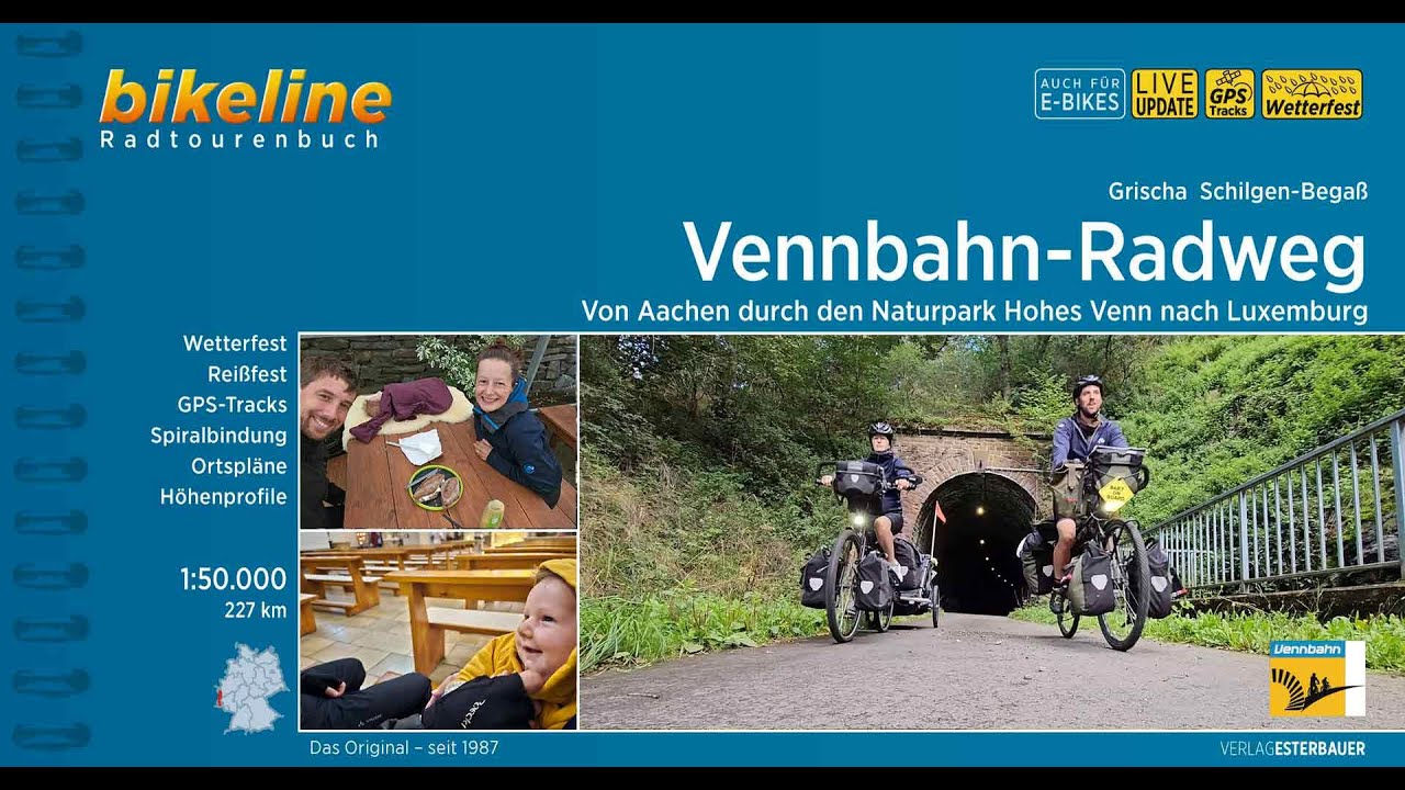 Bikeline Vennbahn-Radweg fietsvakantie van Aken naar Luxemburg stad (Aachen - Luxembourgh)