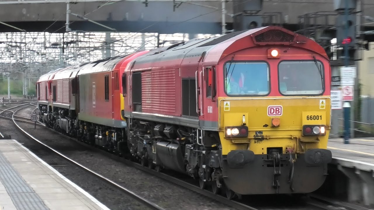 Fantastic Few Hours at Stafford Station DB Trains 92 Drag Freight/Passenger Trains 15th April 2025