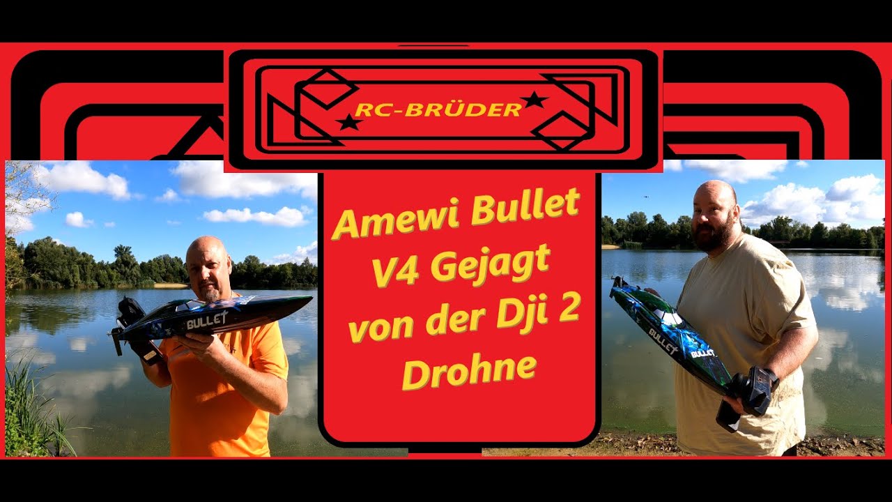 Der Speedtest des Amewi Bullet V4 Gejagt von der Dji 2 Drohne