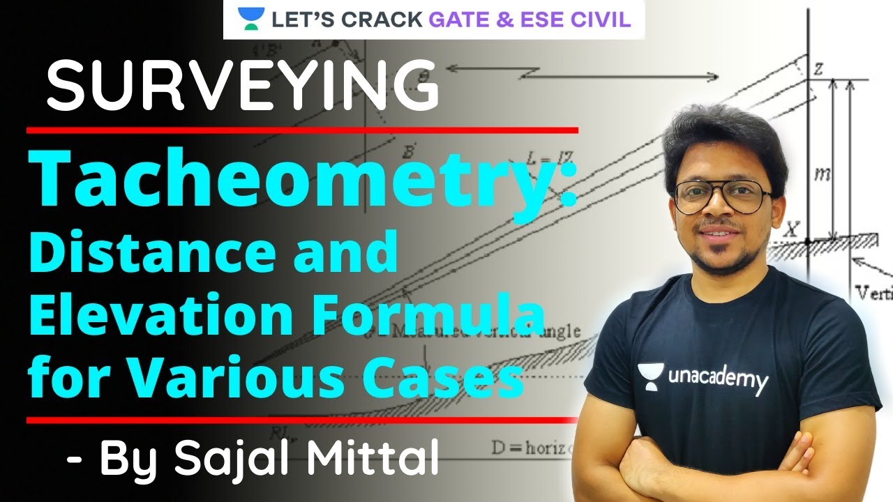 Tacheometry: Distance & Elevation Formula for Various Cases | Surveying | GATE/ESE 2021 | Sajal Sir