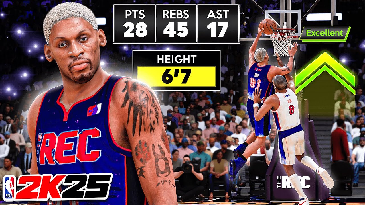 99 OVR 6’7 CENTER BUILD is DOMINATING RANDOM REC in NBA 2K25