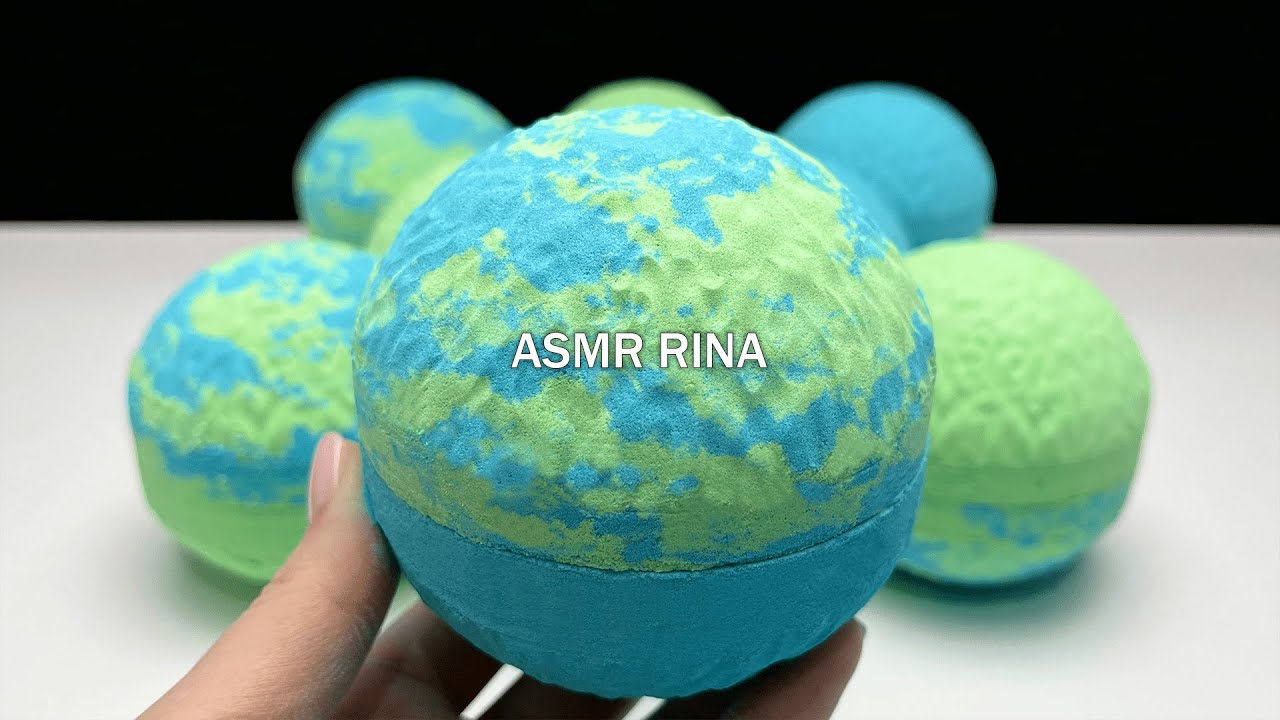 ASMR baking soda crunchy globes crumble