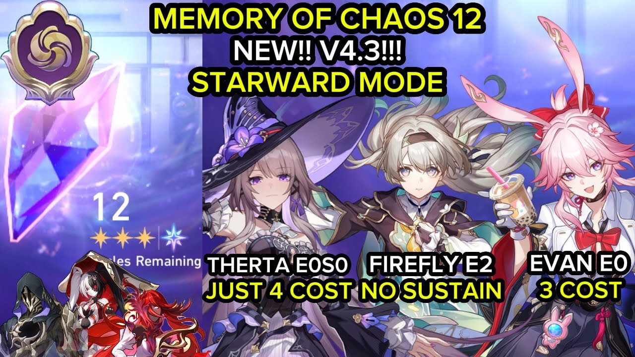 [4.3] NEW MOC 12 STARWARD MODE | The Herta E0S0, Firefly E2S0 & Evanescia E0S0 | Honkai: Star Rail