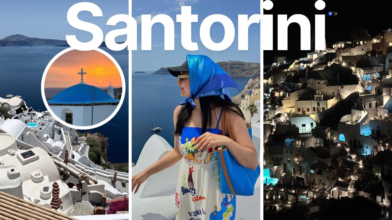 Santorini  Day 1 | Indian Couple in Europe | Hindi Vlog | Greece 🇬🇷