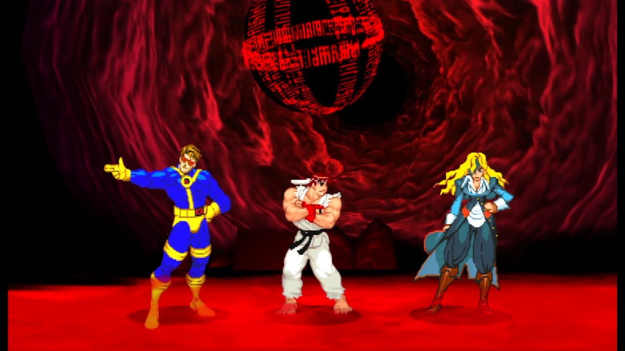 Marvel VS Capcom 2 - Ruby Heart/Ryu/Cyclops - Expert Difficulty Playthrough