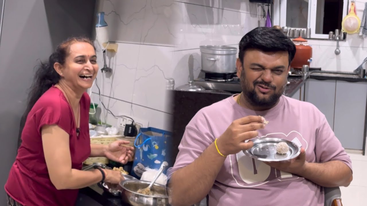 આનંદ ને નબળાઈ જેવું લાગતું હતુ તો બેન એ મખાના વાળા એનર્જી લાડુ ખવડાવ્યા 😝😂 | Anand Sata Vlog 613