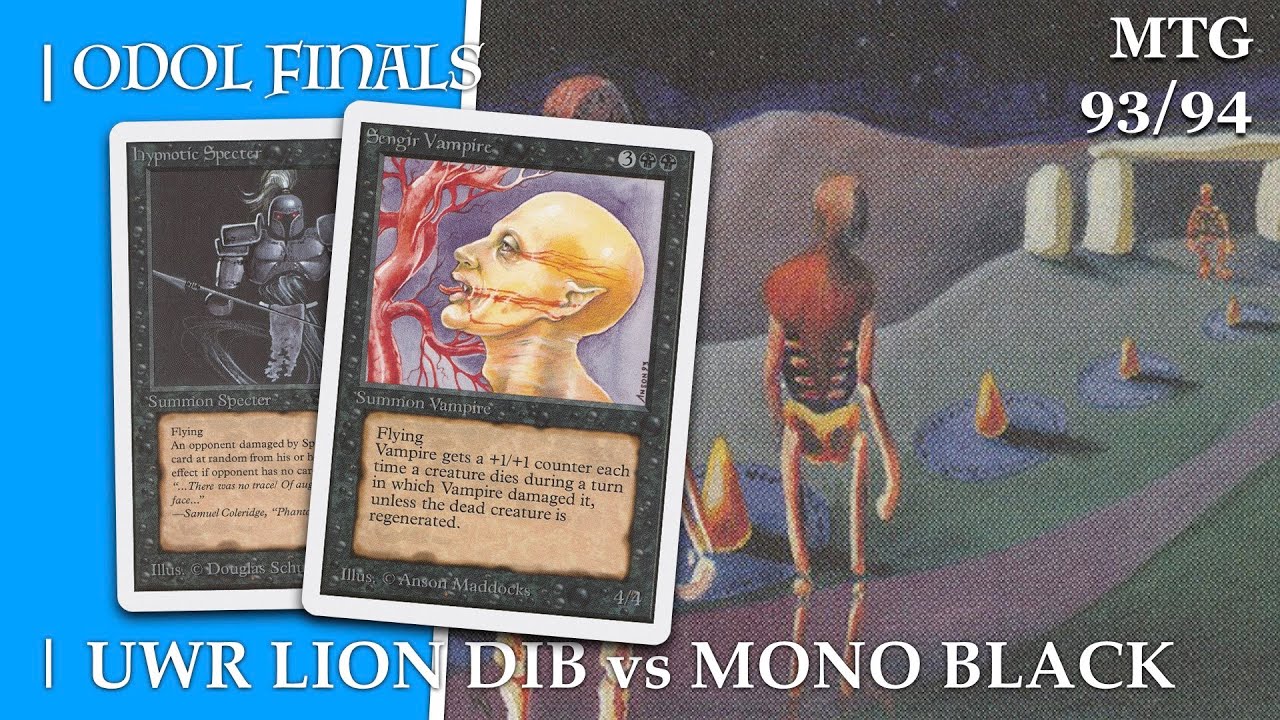 UWR Lion Dib vs Mono Black, MTG 93/94 ODOL Finals | Old School Magic the Gathering | 378