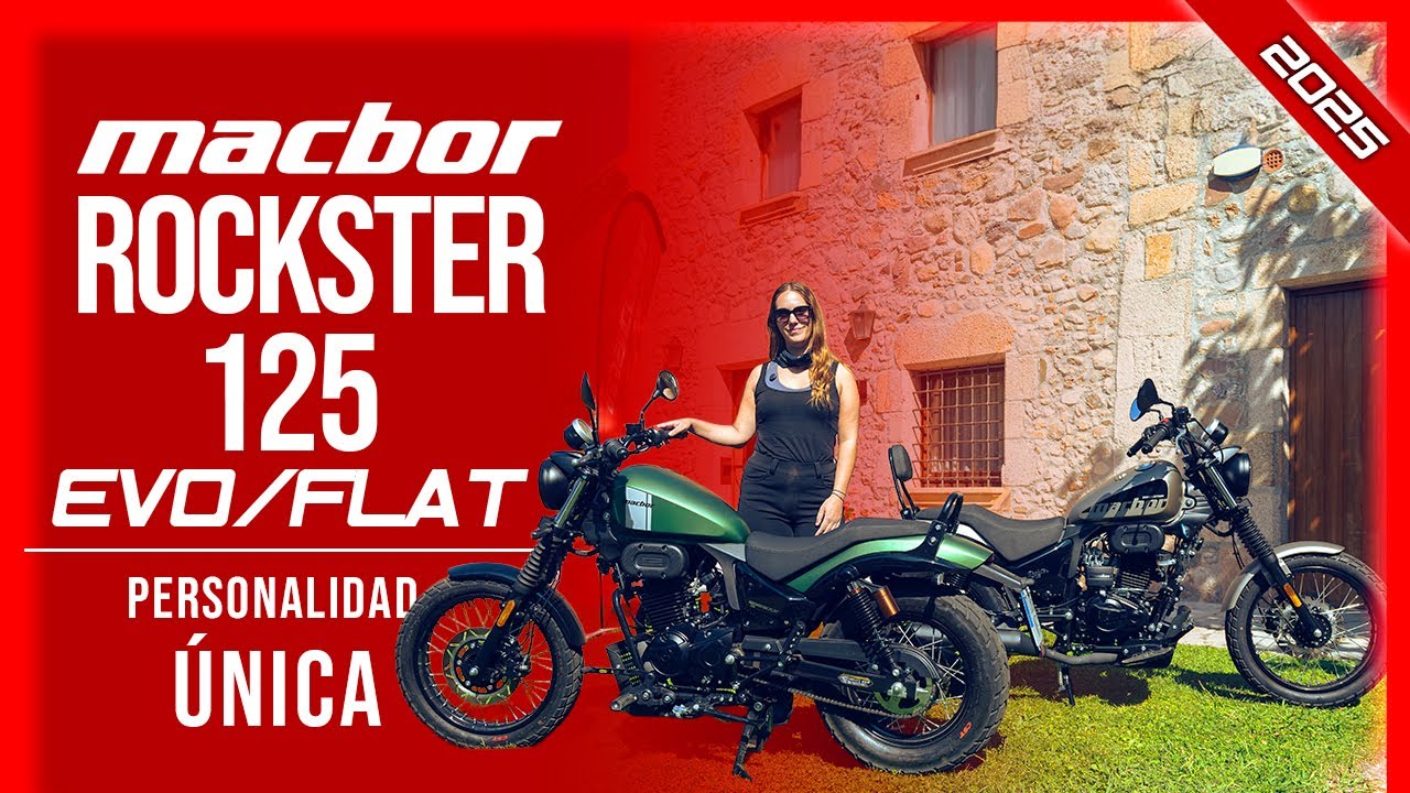 Prueba Macbor Rockster 125 EVO y Rockster Flat EVO 2025 | Una 125 con mucha personalidad