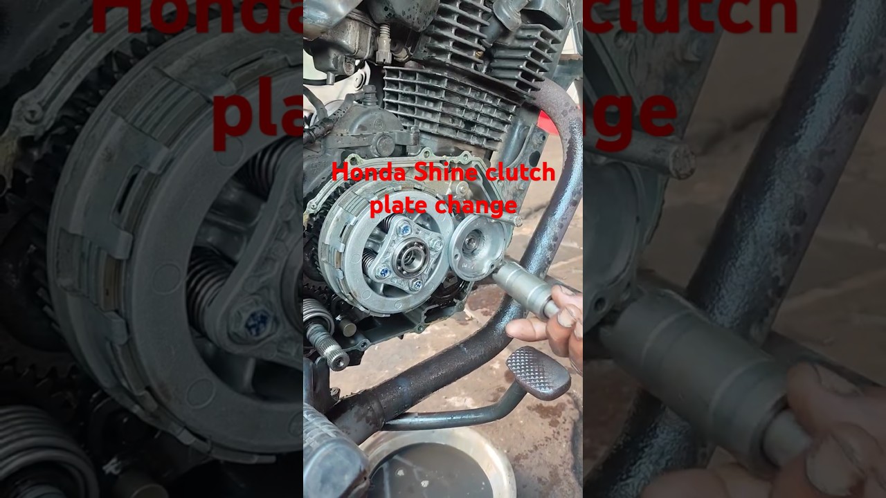 Honda shine bs4 clutch plate change