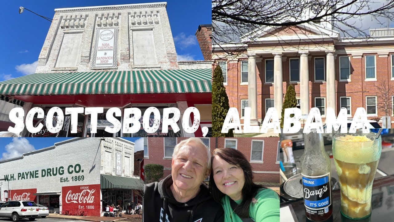 Walking Historic Downtown Scottsboro, Alabama - Such a Pretty Town - Rootbeer Float from Payne’s