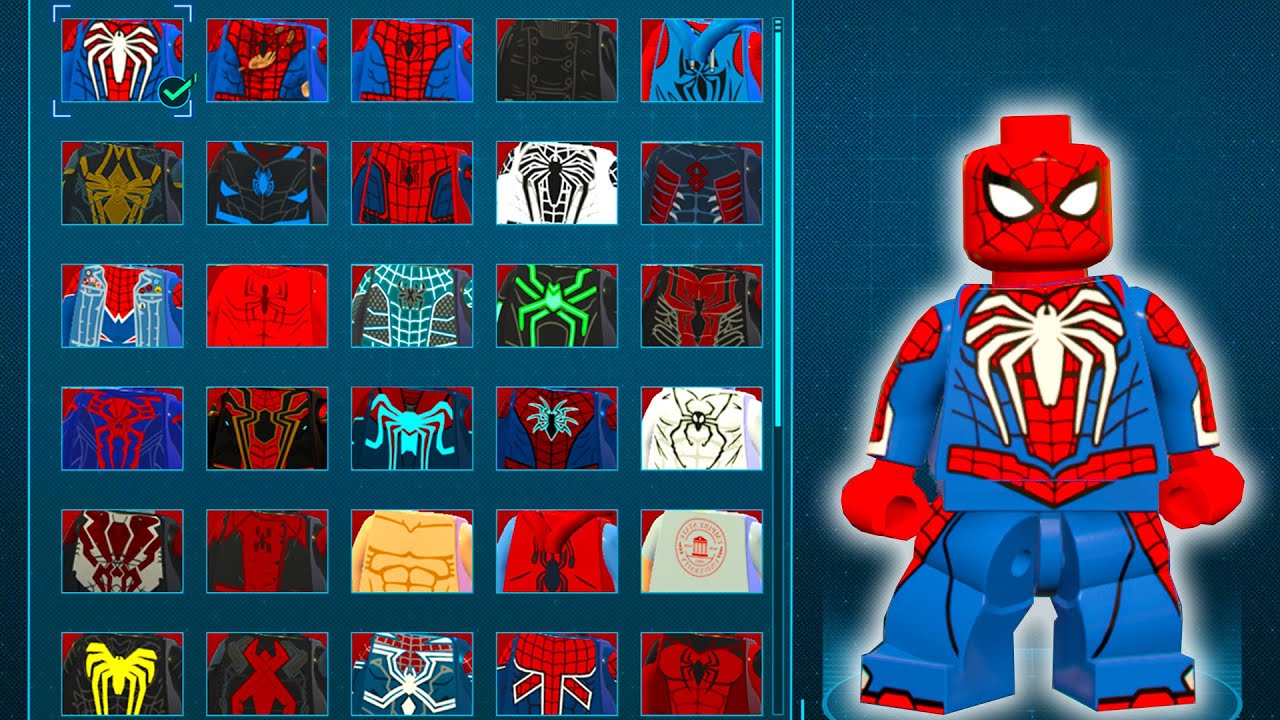 All Marvel's Spider-Man Suits in Lego Marvel Super Heroes (Gameplay Concept)