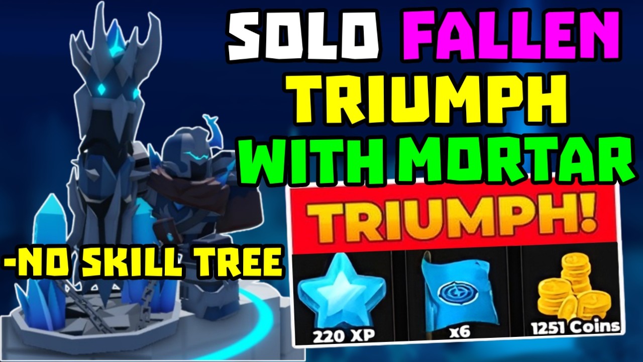 SOLO Fallen победа с Mortar + без Skill Tree | TDS Tower Defense Simulator