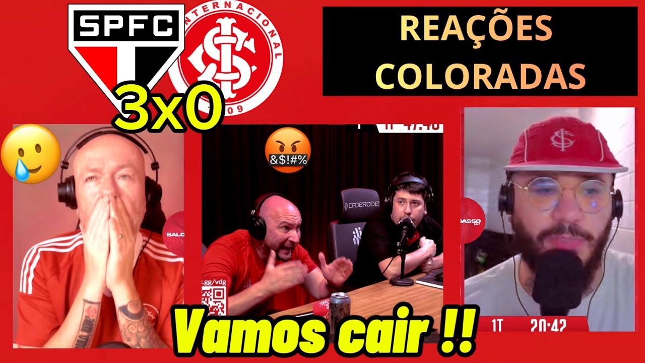 São Paulo 3 x 0 Internacional  | Reações dos COLORADOS EM PRANTOS  após DERROTA | Melhores Reacts 