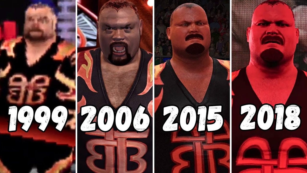 Entrance Evolution of Bam Bam Bigelow  - 1999 -2018 - WWE X WCW Games