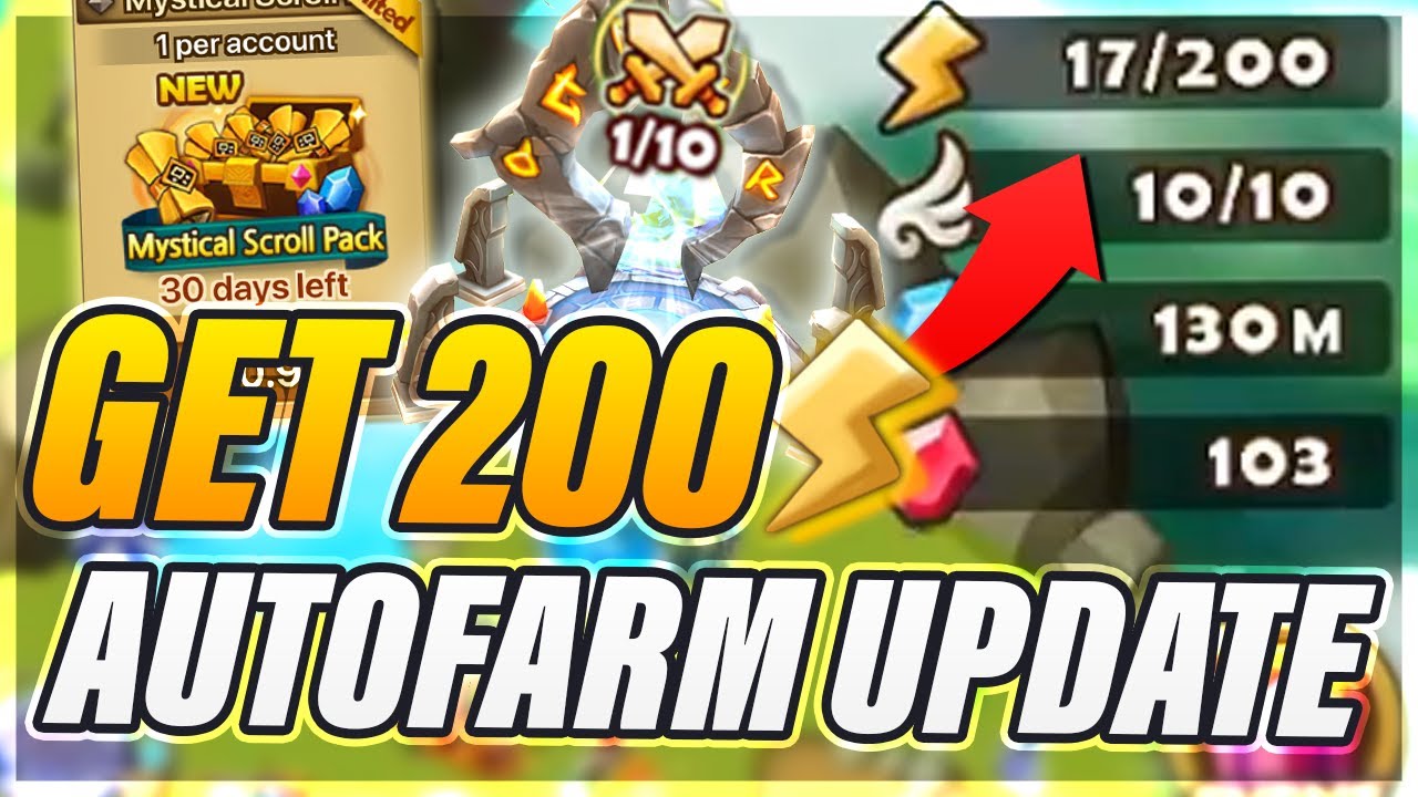 How To Get 200 MAX Energy?! Autofarm UPDATE! - Value Of Daily Pack 1 & NEW 30 Scroll Pack!