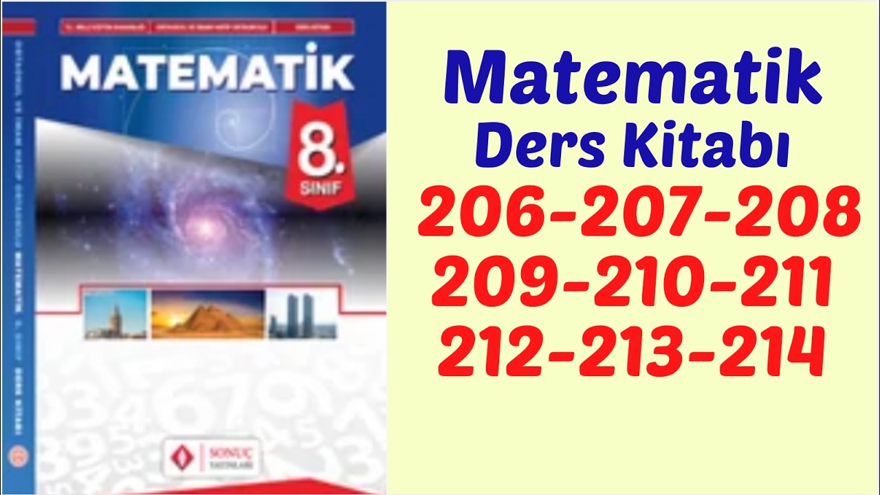 8.SINIF MATEMATİK DERS KİTABI SAYFA 206-207-208-209-210-211-212-213-214  ✏️ SONUÇ YAYINLARI