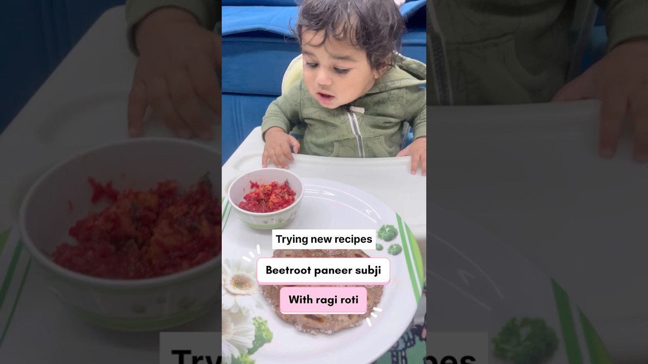 Trying new recipes| Beetroot paneer paratha subji with ragi roti 💪✅ 