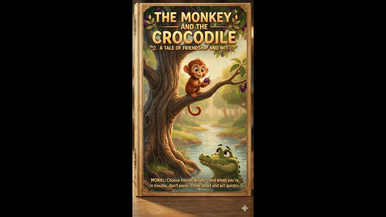 The Monkey & the Crocodile Story | Kids Moral Story | Choose Friends Wisely #MonkeyAndCrocodile
