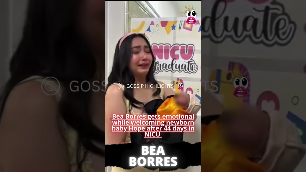 Беа Боррес растрогана, приветствуя новорожденную дочь Хоуп после 44 дней пребывания в отделении и...