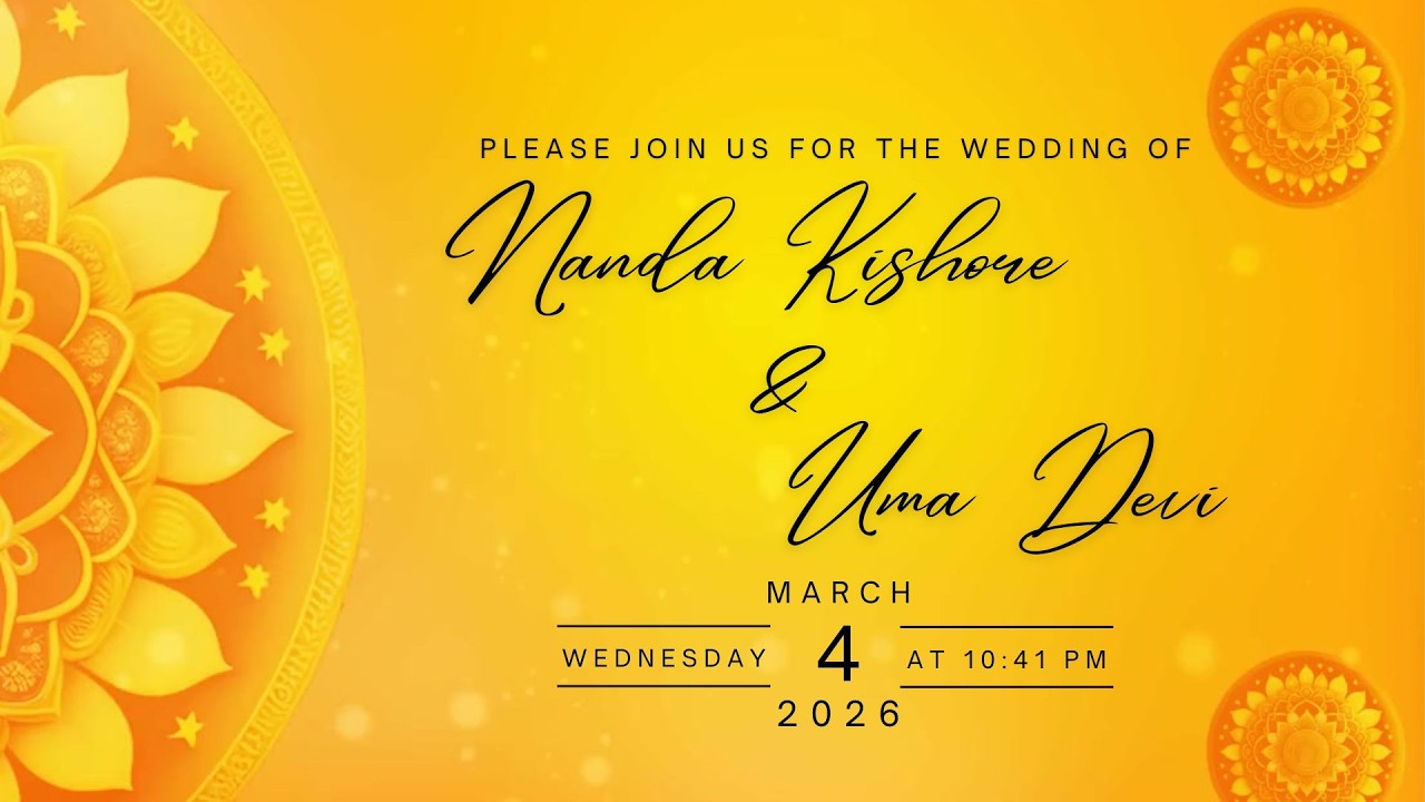 Nanda Kishore & Uma Devi Wedding