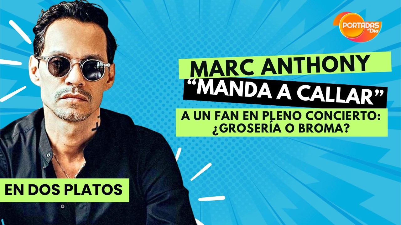 ¡ESCÁNDALO! 🎤 Marc Anthony manda a CALLAR a un fan en pleno concierto: ¿Grosería o broma?