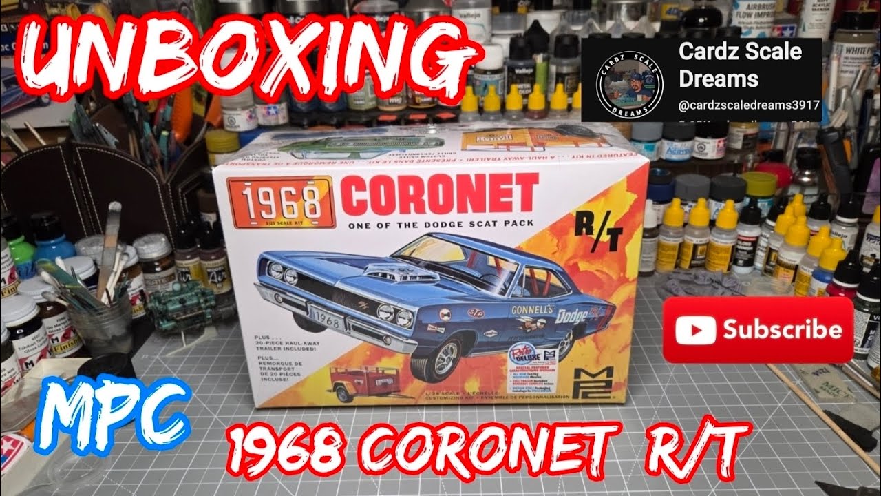 Unboxing - MPC Coronet R/T 1/25 scale model kit 