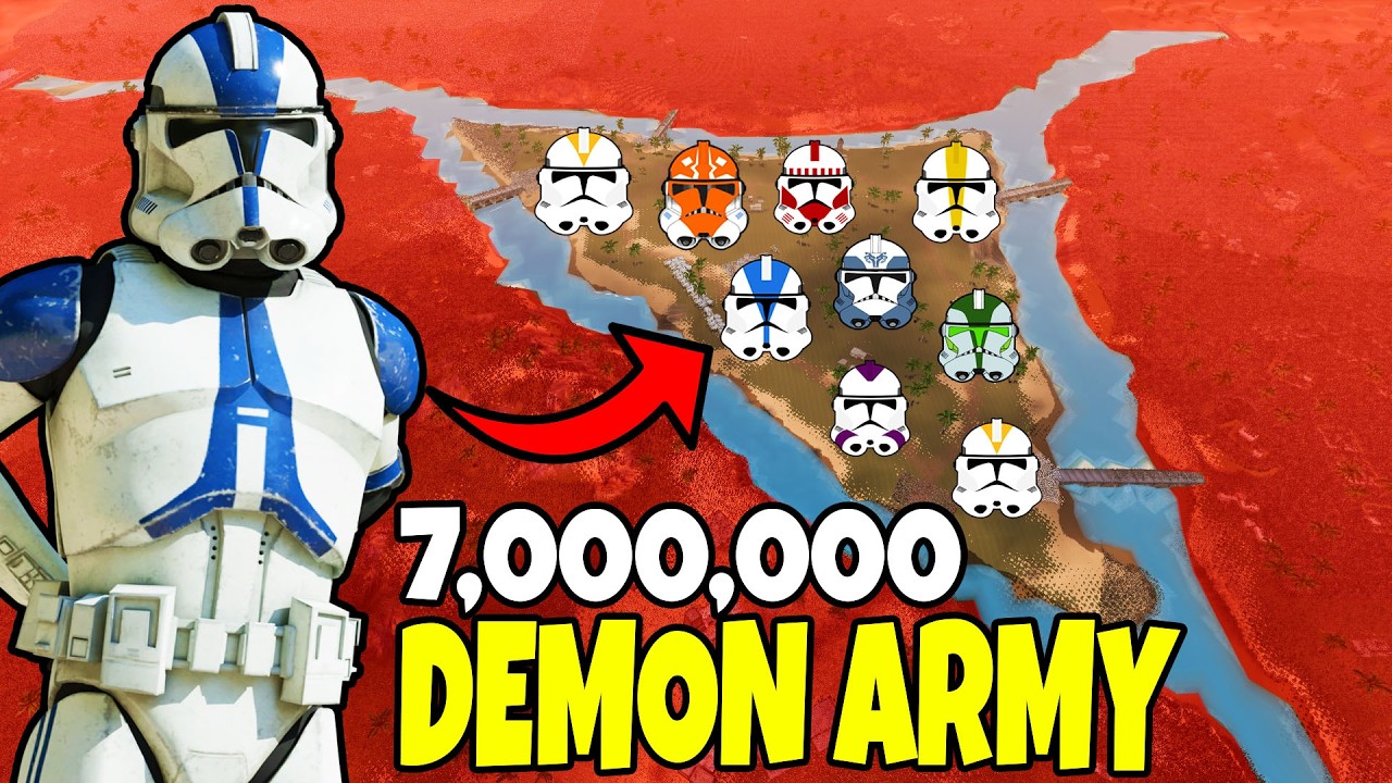 Can Every CLONE LEGION Hold ISLAND BRIDGE FORTRESS vs 7,000,000 DEMONS?! - UEBS 2: Star Wars Mod