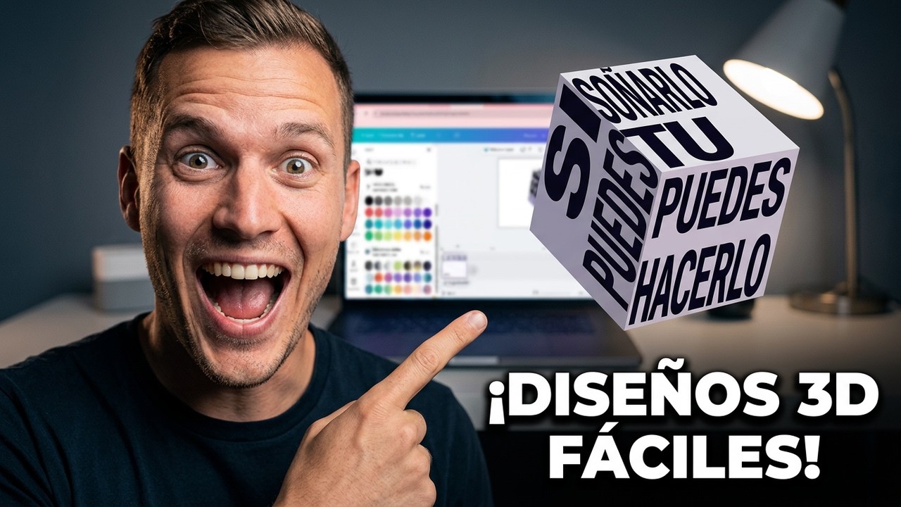 Cómo hacer diseños geométricos 3D en Canva fácilmente