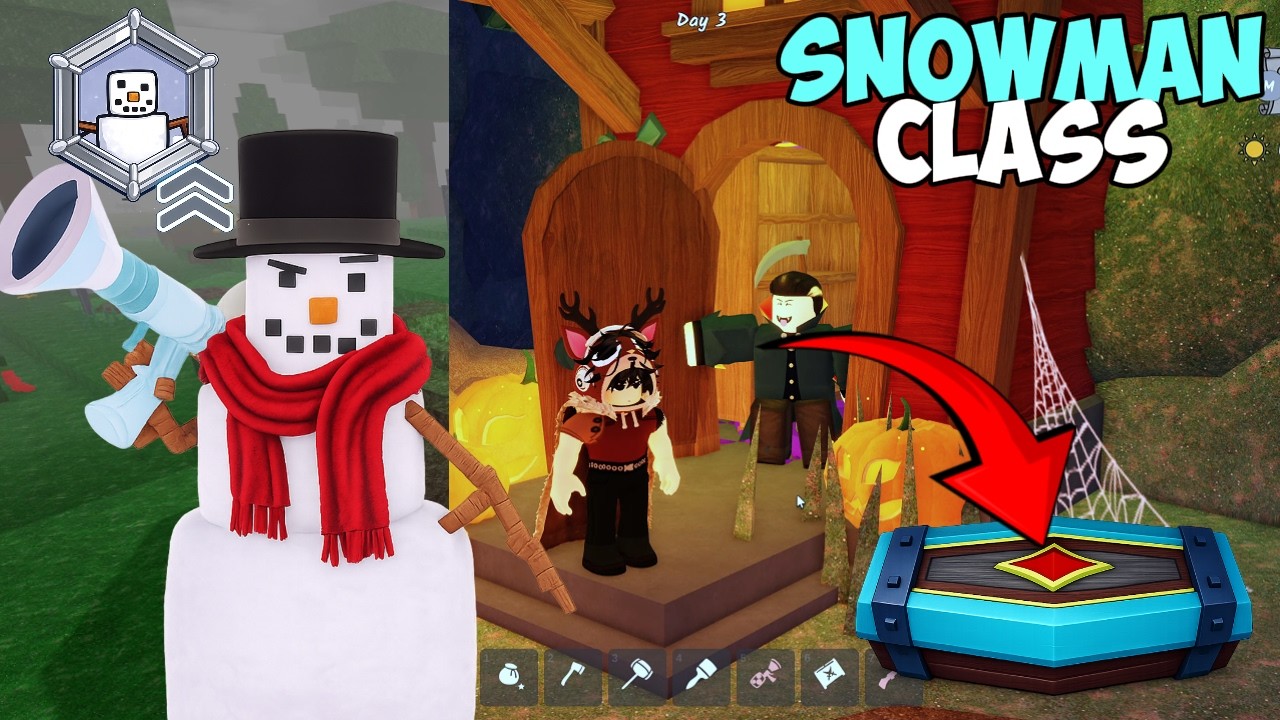 How to Complete Halloween Maze With Snowman Class in 99 Nights in the Forest  | Roblox