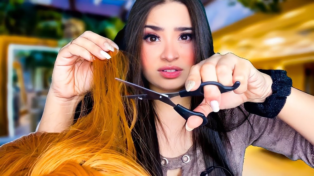 ASMR: CABELEIREIRA RUDE TE FAZ UM CORTE RÁPIDO E AGRESSIVO 🙄✂️*sussuros+mascando chiclete*