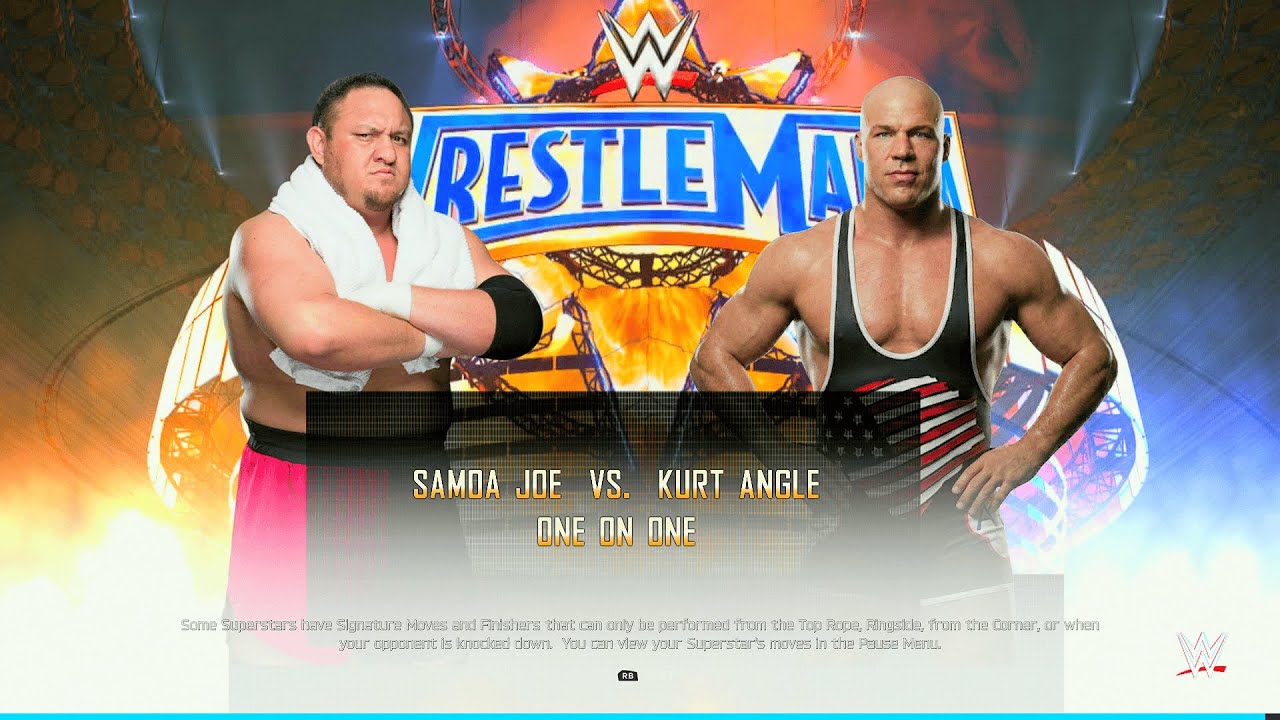 WWE 2K25 — Samoa Joe vs Kurt Angle — No DQ Submission Machine vs Wrestling Machine