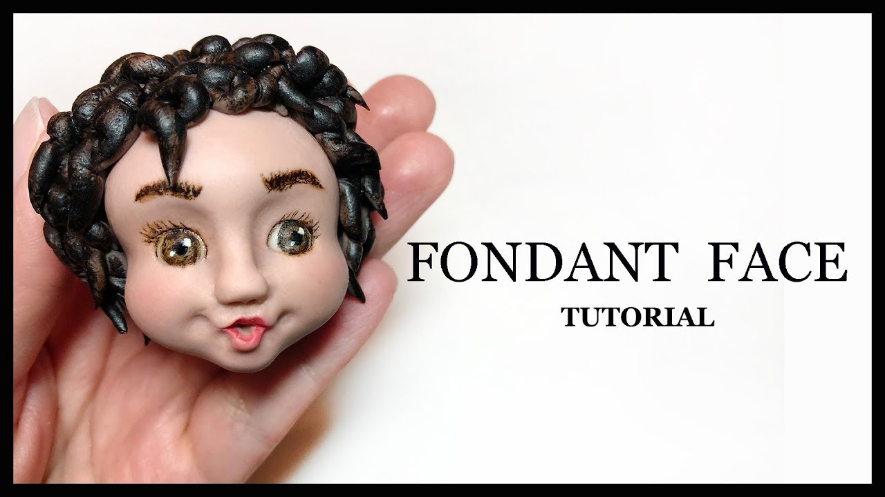 How to Make a Fondant Face: Short Curly Hair Sugar Paste Face Tutorial