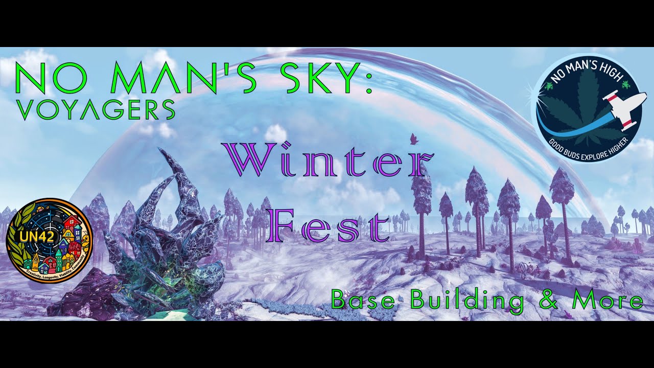 No Man's Sky: Voyagers - Base Building at the No Man's High HUB, Winter Fest planet