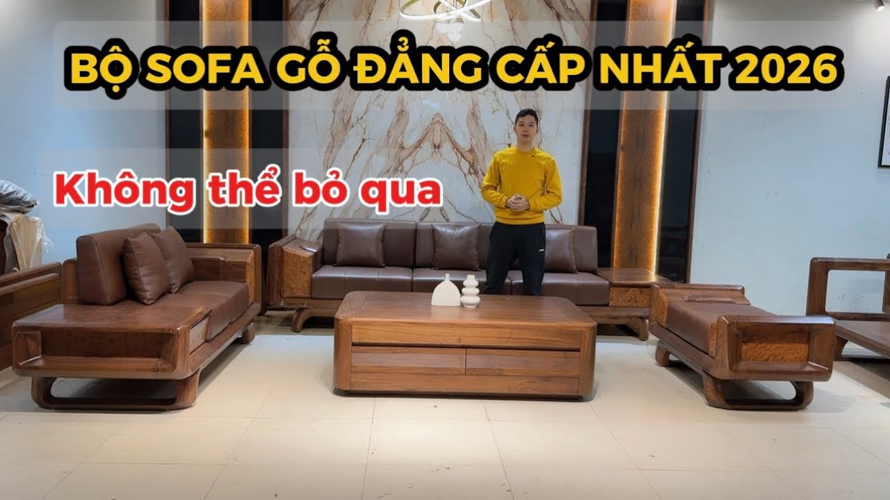 Bộ Sofa Gỗ Óc Chó Đẳng Cấp Trong Năm 2026 Không Thể Bỏ Qua | Sofa Gỗ Việt Mộc