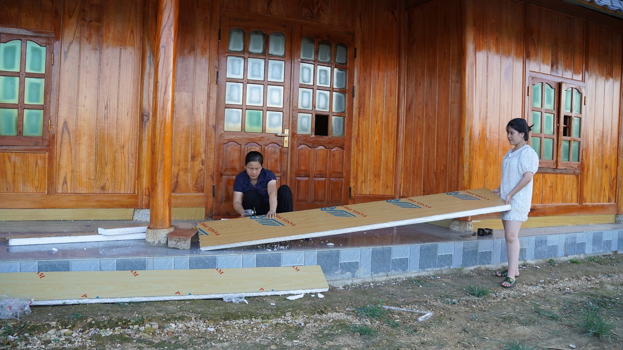 Great news: The leftover partition panel fits perfectly, sealing the gap between the floor.