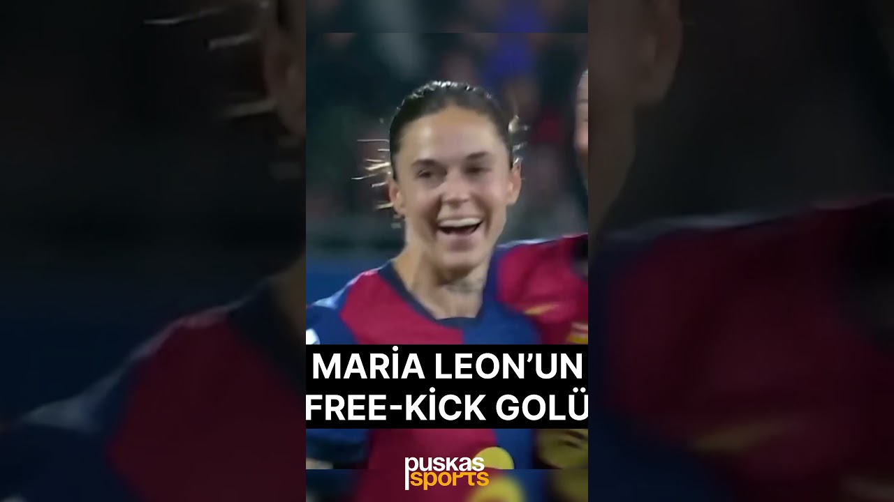 Barcelona Kadın Futbol Takım oyuncusu Maria Leon&rsquo;un free-kick gol&uuml;. 🤯 #Barcelona #MariaLeon