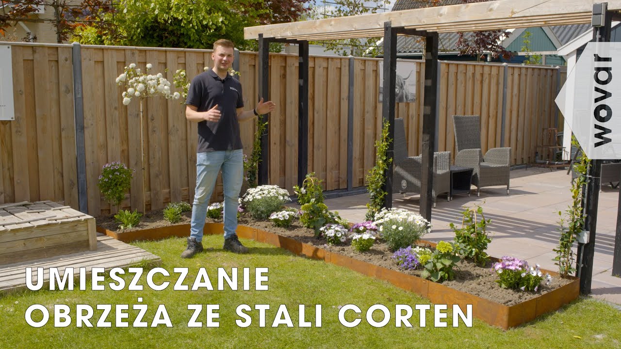 Umieszczanie obrzeża ze stali Corten | Wovar