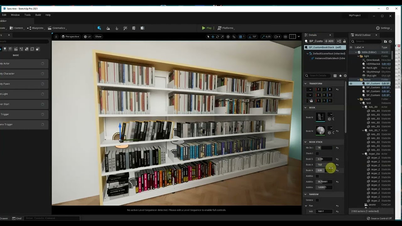 démo de projet sketchup vers unreal