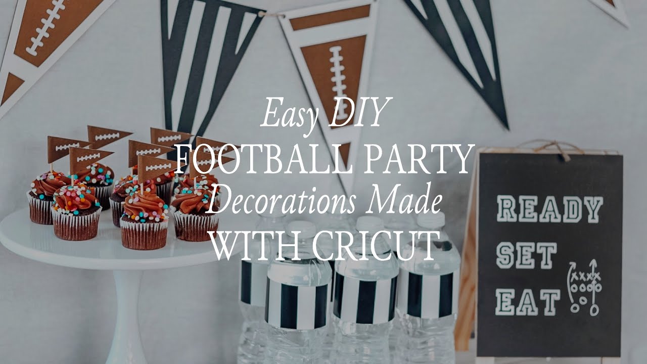 Easy DIY Football Party Decorations Made with Cricut