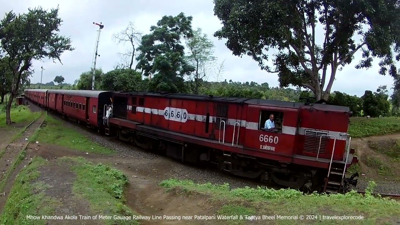 Mhow Sanawad Train pulled by iconic YDM4 Diesel Locomotive on Mhow Khandwa Akola Meter Gauge Railway