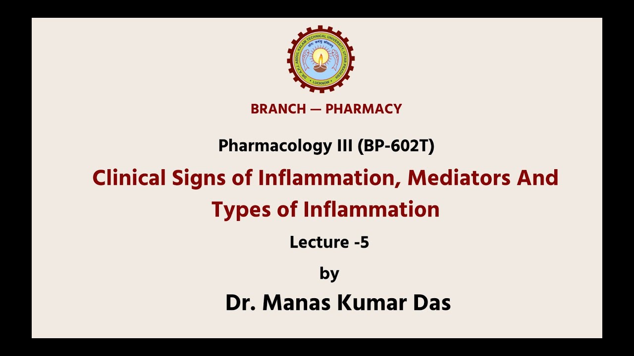 Pathophysiology| Clinical Signs of Inflammation, Mediators and Types of Inflammation|AKTU Digital Ed