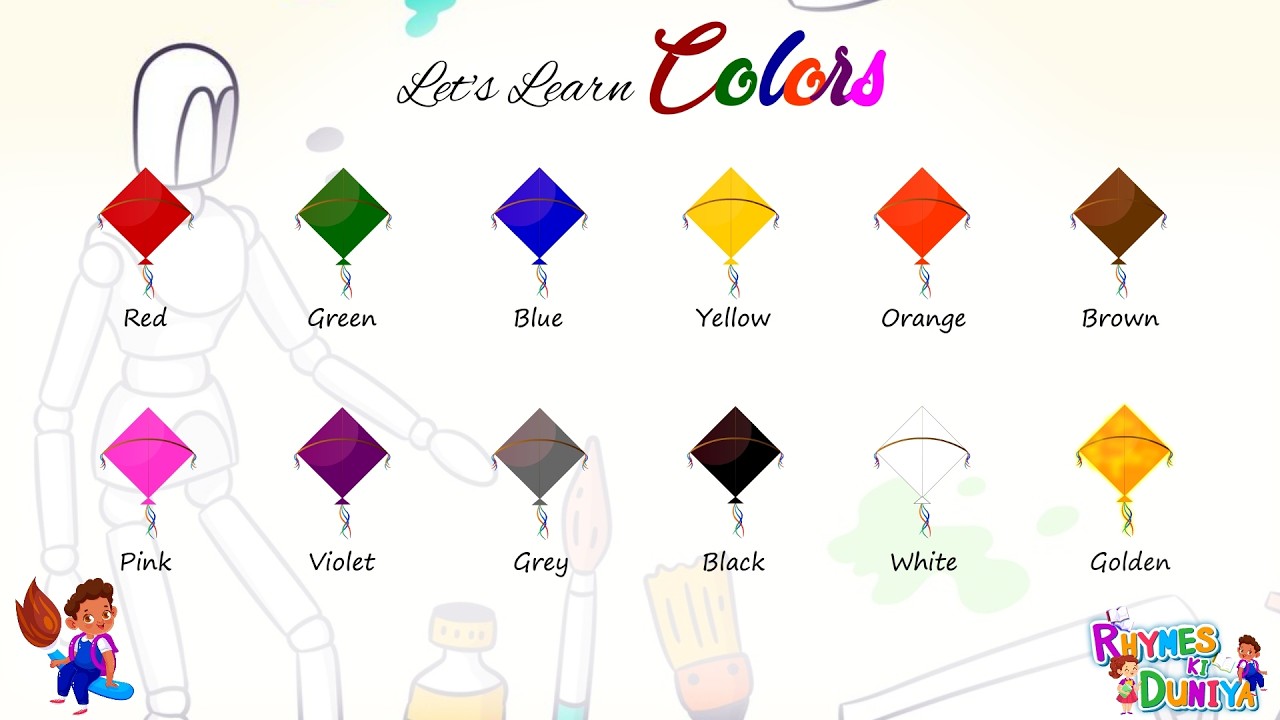 Fun & Easy: Learn Color Names for Kids with Fun Cartoons! Color Adventure! Learn Colors with Songs