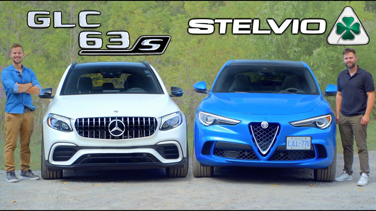 2019 Alfa Romeo Stelvio Quadrifoglio vs Mercedes-AMG GLC 63S // $100,000 Savage SUVs Face Off