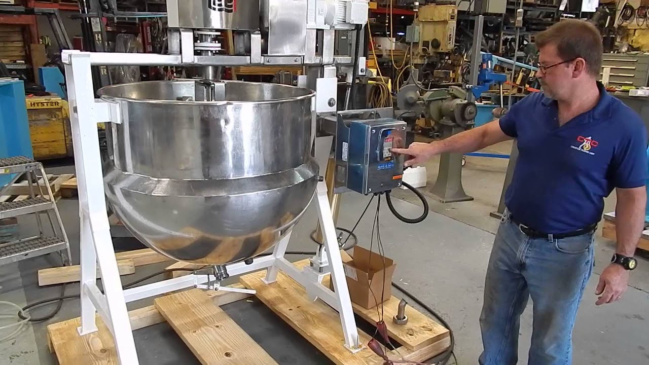 Lee 100 gallon double motion agitated kettle