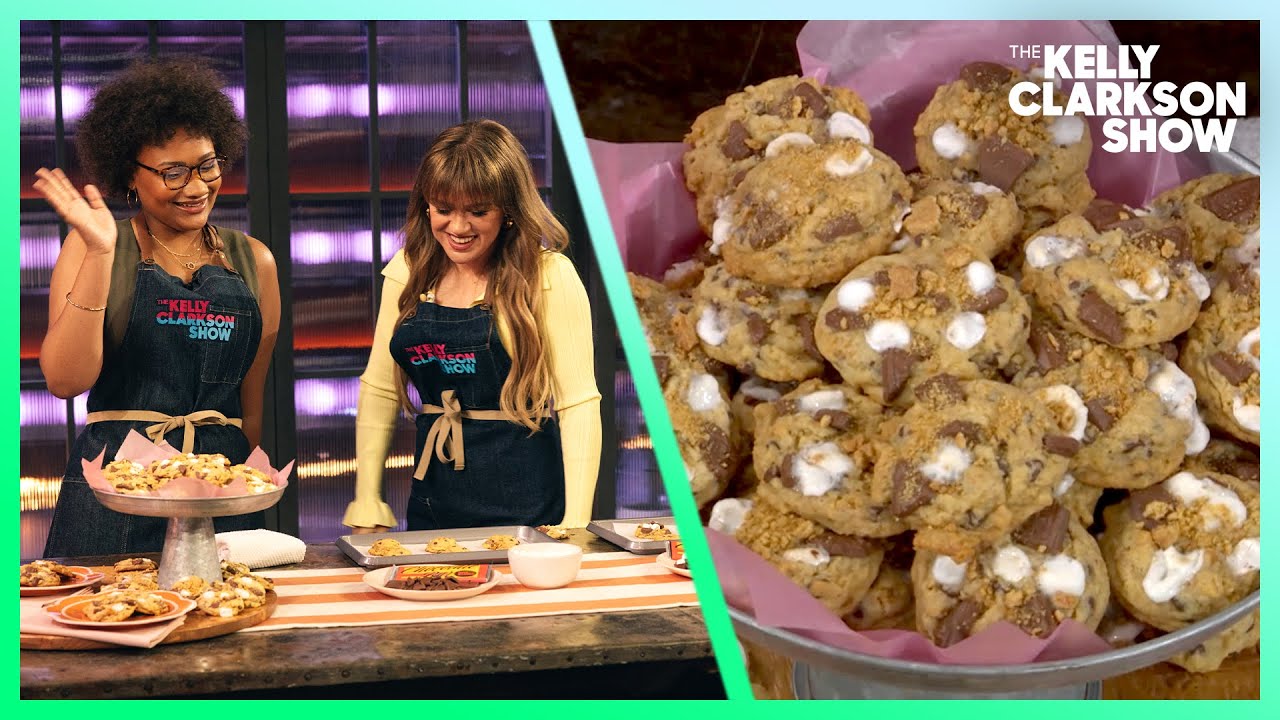 Kelly Clarkson Makes Delicious Campfire S'mores Cookies With Teen Cancer Survivor