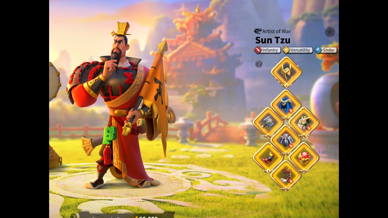 Getting Sun Tzu Prime to Level 60. RISE OF KINGDOMS
