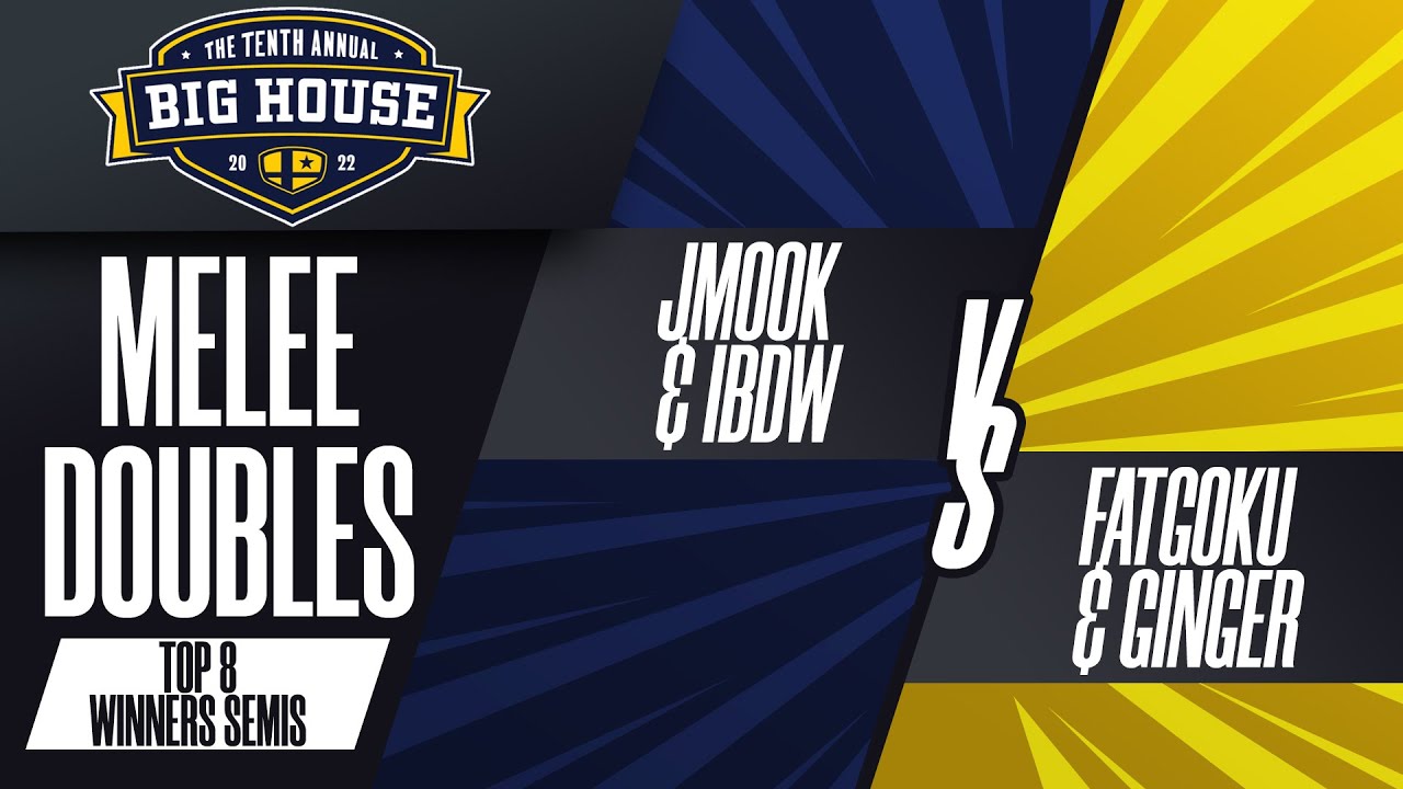 Jmook/iBDW vs FatGoku/Ginger - Melee Doubles: Top 8 Winner Semis - The Big House 10